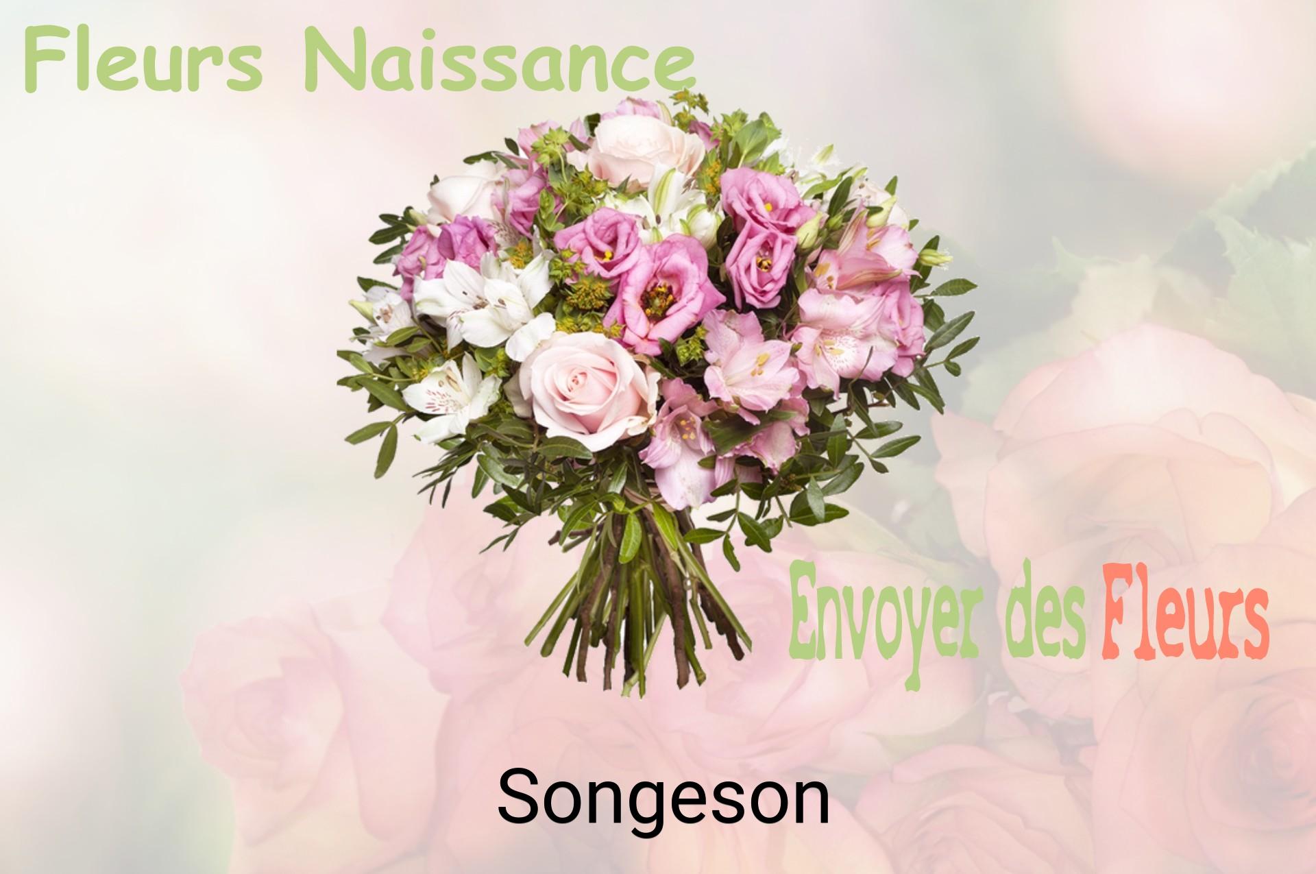 Bouquet de fleurs de naissance livré à Songeson